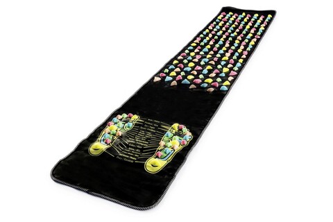 Covor pentru masaj Maximex, Reflexology, 175x35x0.6 cm, poliester, multicolor