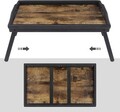 Masuta pentru mic dejun / laptop, Songmics, 50 x 30 x 26 cm, bambus/MDF, maro rustic