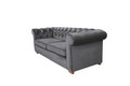 Canapea Oxford Chesterfield, 93x183x75 cm, 2 locuri, Antracit