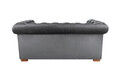 Canapea Oxford Chesterfield, 93x183x75 cm, 2 locuri, Antracit