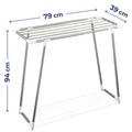 Uscator de rufe pliabil, Maximex, Space Saver, 79x39x94 cm, inox/polipropilena, argintiu mat