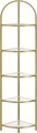 Gold, Vasagle Sarki könyvespolc, 28 x 28 x 158 cm, edzett üveg/acél, aranyszín