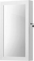 Cabinet pentru bijuterii cu oglinda si fixare usa/perete Songmics, 37 x 10 x 67 cm, MDF/catifea, alb