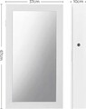Cabinet pentru bijuterii cu oglinda si fixare usa/perete Songmics, 37 x 10 x 67 cm, MDF/catifea, alb