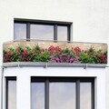 Folie paravan pentru balcon si gradina, Maximex, Flowers, 500x85 cm, plastic, multicolor