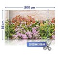 Folie paravan pentru balcon si gradina, Maximex, Flowers, 500x85 cm, plastic, multicolor