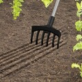 Sapa de gradina si cultivator 2 in 1 Maximex, Garden, 17x71 cm, otel, negru/gri