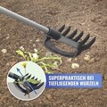 Sapa de gradina si cultivator 2 in 1 Maximex, Garden, 17x71 cm, otel, negru/gri