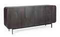 Bufet inferior Orissa, Bizzotto, 180x42x82 cm, lemn de mango/MDF, negru
