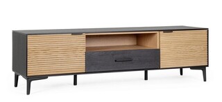 Negru;Natural, Comoda TV 154x40x44 cm