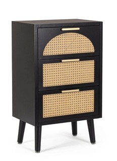 Negru, Comoda 45x30x73 cm