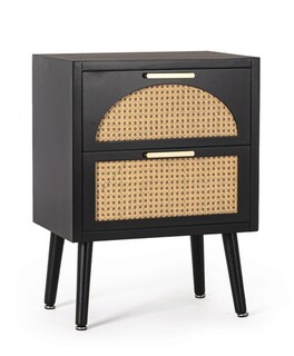 Negru, Comoda 45x30x60 cm