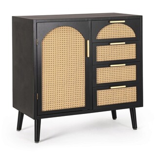 Negru, Bufet inferior cu 2 usi