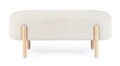 Bancheta Dayla, Bizzotto, 108 x 41.5 x 48 cm, arbore de cauciuc/poliester Boucle, natural