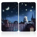 Set 2 protectii pentru aragaz Maximex, Moon Cat, 52x30 cm, sticla, multicolor