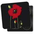 Protectie universala pentru aragaz Maximex, Poppy, 56x50 cm, sticla, multicolor
