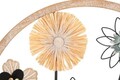 Decoratiune de perete Flowery, Mauro Ferretti, Ø50 cm, fier/MDF/rafie, maro/negru