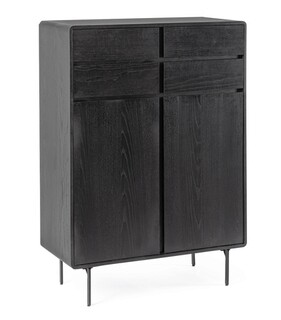 Negru, Bufet inferior 90x40x130.5 cm
