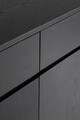 Bufet inferior Widald, Bizzotto, 160 x 40 x 85.5 cm, MDF/furnir din lemn de frasin, negru