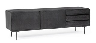 Negru, Comoda TV 160x40x50 cm