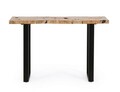 Consola Elwood, Bizzotto, 120 x 40 x 75 cm, radacini din lemn de tec/otel