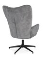 Fotoliu cu baza rotativa 360 Inas, Bizzotto, 69 x 72 x 106 cm, otel/poliester, gri