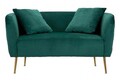 Canapea 2 locuri Bucarest, Mauro Ferretti, 127 x 74 x 71 cm, catifea, verde
