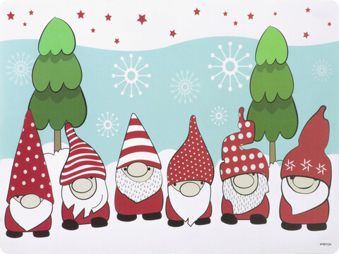 Suport farfurie laminat Gnome, Ambition, 40x30 cm, plastic, multicolor