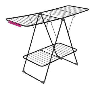 Negru, Uscator 163x62x114 cm