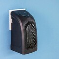 Mini-Radiator portabil cu stecher Heatpod, InnovaGoods, 400 W, 16 x 8.5 x 12.5 cm, negru