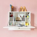 Birou pliabil de perete Wadesk, InnovaGoods, 60 x 50 x 50 cm, PAL melaminat, alb
