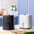 Friteuza cu aer fara ulei InnovaGoods, Fryinn Lite 2000, 25 x 25.5 x 21.5 cm, 2 L, 1200W, alb