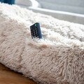 Perna de podea pentru relaxare Human Dog Bed XXL, InnovaGoods, 190 x 140 x 25 cm, poliester, bej