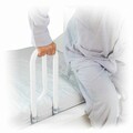 Maner de siguranta pentru pat Beddaid, InnovaGoods, 31.6 x 44.5 x 45-55 cm, 5 niveluri de inaltime, gri/alb