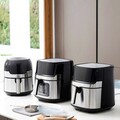 Friteuza cu aer fara ulei InnovaGoods, Fryinn Pro 5500, 1700 W,  5.5 L, negru/argintiu