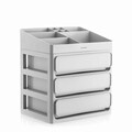 Organizator de produse cosmetice / organizator birou Makeser, InnovaGoods, 29 x 19.5 x 26 cm, polipropilena, gri