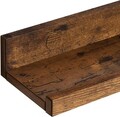 Set 3 rafturi de perete Vasagle Modern, 38 x 10 x 5 cm, PAL, maro rustic