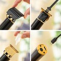 Aparat de tuns profesional reincarcabil cu accesorii Triher InnovaGoods, USB-C, 16 x 4 x 3 cm, negru