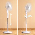 Ventilator cu picior InnovaGoods Freshinn, 45W, 40 x 41 x 138 cm, timer 2h, alb