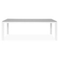 Masa dreptunghiulara mica Encore, 150x90x74 cm, aluminiu, alb/gri