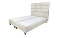 Pat matrimonial, Stockholm, Harmony E, 140x200 cm, saltea tip Pocket, topper memory, Bej