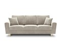 Canapea extensibila 3 locuri, Moghan, Micadoni Home, GL, 235x100x88 cm, catifea, bej deschis