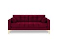 Canapea 2 locuri, Mamaia, Micadoni Home, GL, 152x92x75 cm, catifea, rosu