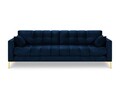 Canapea 4 locuri, Mamaia, Micadoni Home, GL, 217x92x75 cm, catifea, albastru regal