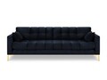 Canapea 4 locuri, Mamaia, Micadoni Home, GL, 217x92x75 cm, catifea, albastru inchis