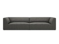 Canapea 4 locuri, Ruby, Micadoni Home, BL, 302x93x69 cm, velur, gri inchis