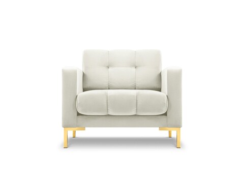 Fotoliu, Mamaia, Micadoni Home, GL, 87x92x75 cm, catifea, bej deschis