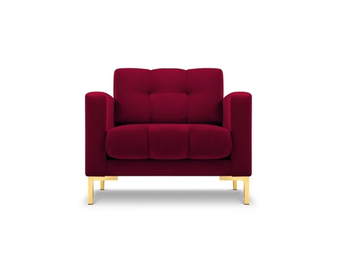 Fotoliu, Mamaia, Micadoni Home, GL, 87x92x75 cm, catifea, rosu