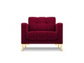 Fotoliu, Mamaia, Micadoni Home, GL, 87x92x75 cm, catifea, rosu