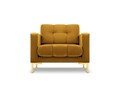 Fotoliu, Mamaia, Micadoni Home, GL, 87x92x75 cm, catifea, galben
